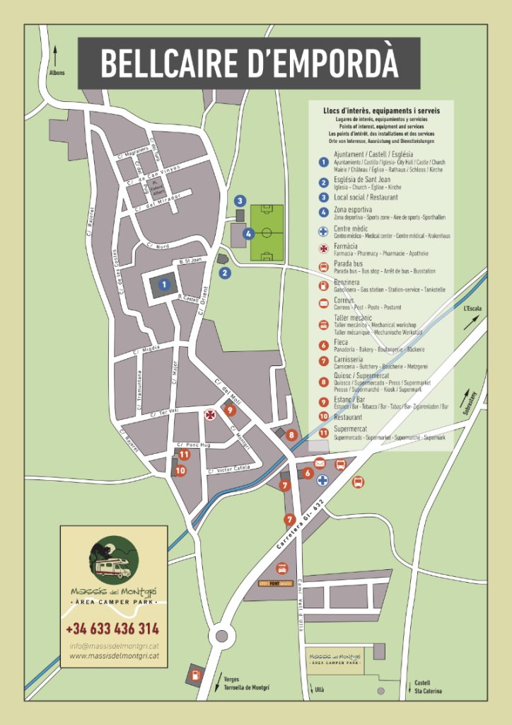 Àrea Camper Park Massís del Montgrí - Plano